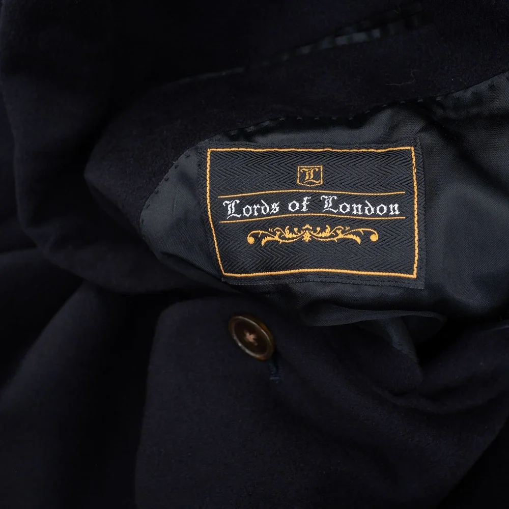 Lords of London Mens Black 100% Camel Hair Blazer Sport Coat 48L B1002